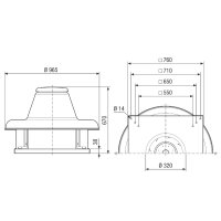 Maico Radial-Dachventilator DRD HT 50/4...