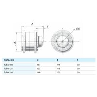 Blauberg Tubo 125 T – Halbaxialer Rohrventilator