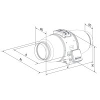 Blauberg Iso-Mix EC 100 – Schallgedämmter EC-Rohrventilator