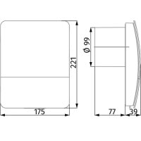 Blauberg Cabrio Base V2 100 H – Abluftventilator Ø 100 mm