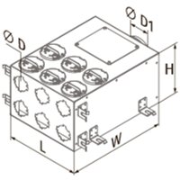 Blauberg BlauFast SR 125/63x6 02 – Luftverteilerkasten DN 125 auf 6 × DN 63