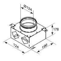 Blauberg BlauFast SR 125/63x2 01 – Luftverteilerkasten DN 125 auf 2 × DN 63