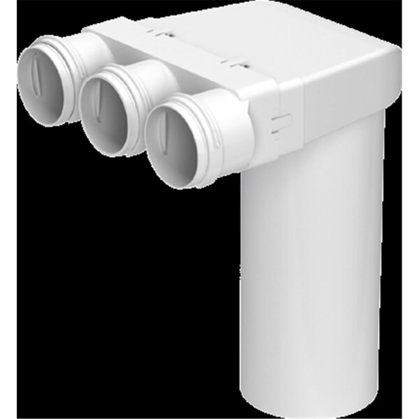 Blauberg BlauFast RPZ 125/75x3 M – Deckenventiladapter 3 × DN 75 auf DN 125, Metall