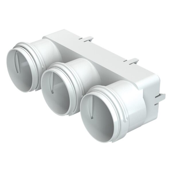 Blauberg BlauFast MH 63/204x60 – Ventiladapter 204x60 mm Flachkanal auf 2x63 mm Lüftungsrohr