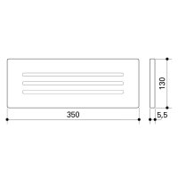 Fränkische starline Designgitter HORIZON Glas White...