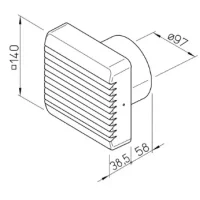 Helios HR 90 KE Minilüfter m. Kugellager und elektr....
