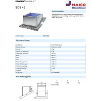 Maico Dachsockel für Schrägdächer SDS 45 DN450, bis 30 Grad Dachneigung