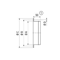 Maico Gegenstutzen GS 40 Montage von Manschette an Rohr, DN400