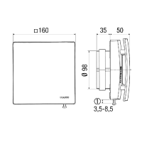 Maico Zu- und Abluftventil AZV 100 einstellbar, mit...