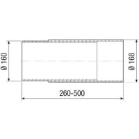 Maico Wandhülse WH 150 Kunststoff, ausziehbar, DN150