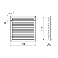 Maico Außengitter MLA 50 Aluminium, DN500