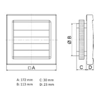 Maico Verschlussklappe AP 120 selbsttätig, DN120, weiss