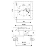 Maico Axial-Dachventilator DZD 50/6 B Ex t Drehstrom, ex-geschützt, 3.870 m3/h