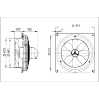 Maico Axial-Wandventilator DZQ 45/6 B Ex t Wandplatte,...