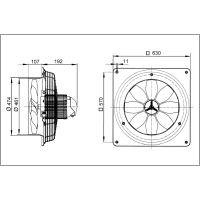 Maico Axial-Wandventilator DZS 40/4 B Ex t Stahlring,...