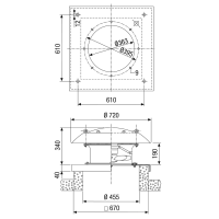 Maico Axial-Dachventilator DZD 35/6 B Ex e Drehstrom, explosionsgeschützt, DN355