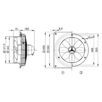 Maico Axial-Wandventilator DZS 25/2 B Ex e Stahlring,...