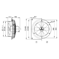 Maico Axial-Wandventilator DZS 25/4 B Ex e Stahlring,...