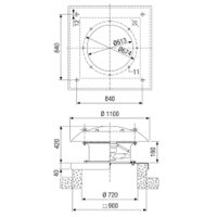 Maico Axial-Dachventilator DZD 60/4 B horizontal...