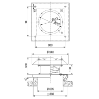 Maico Axial-Dachventilator EZD 50/6 B horizontal...