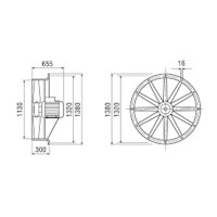 Maico Axial-Ventilator DAS 100/4 Drehstrom, 69.000 m3/h,...