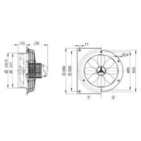 Maico Axial-Wandventilator DZQ 40/42 B quadrat....