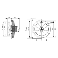Maico Axial-Wandventilator DZQ 40/84 B quadrat....