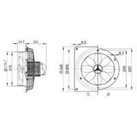 Maico EZS 30/6 B Axial-Wandventilator mit Stahlwandring,...