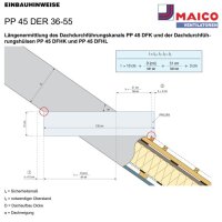 Maico Dacheindeckrahmen PP 45 DER 36-55 für...