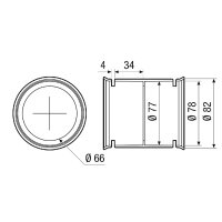 Maico Verbindungsmuffe MA-M75 Verbindungsmuffe DN75
