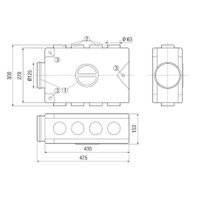Maico Luftverteiler MF-V63 8 Anschlüsse DN63