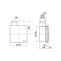 Maico Ventilatoreinsatz ER 100 VZC 101m3/h einstellb. Verzögerungsschalter