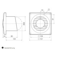Maico Kleinraumventilator ECA piano TC mit einstellbarem...
