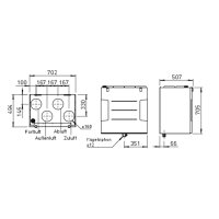Helios KWL  500 W L Lüftungsgerät links mit WRG