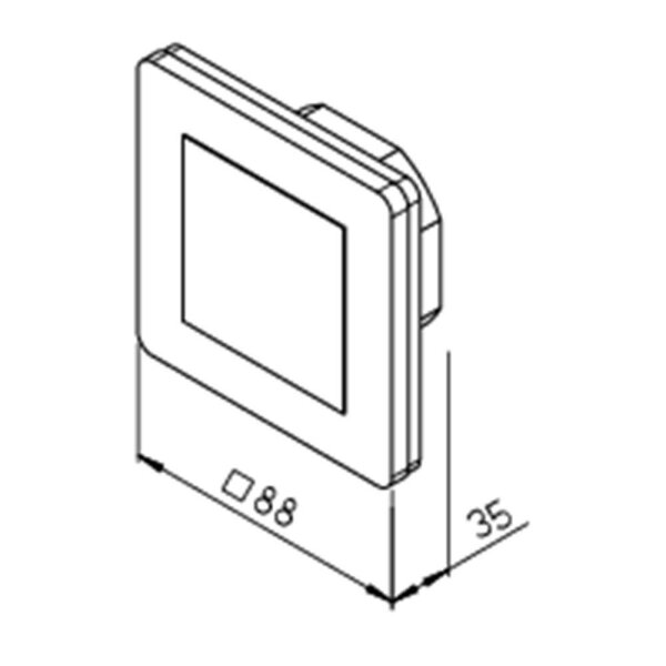Helios KWL-BE Touch wh Bedienelement Touchdisplay, UP-Version
