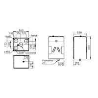 Helios KWL  360 W Lüftungsgerät R/L mit WRG