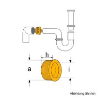 CONEL Drain Gumminippel DN 50 x 40 mit Sickenwulst...