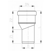 CONEL Drain Abwasserrohr Übergangsstück DN 50 x 32