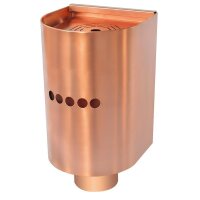 Altvater Wassersammelkasten halbrund Ablauf 80mm Kupfer