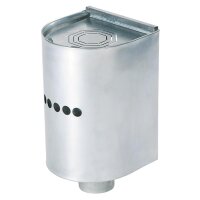 Altvater Wassersammelkasten halbrund Ablauf 60mm Titanzink