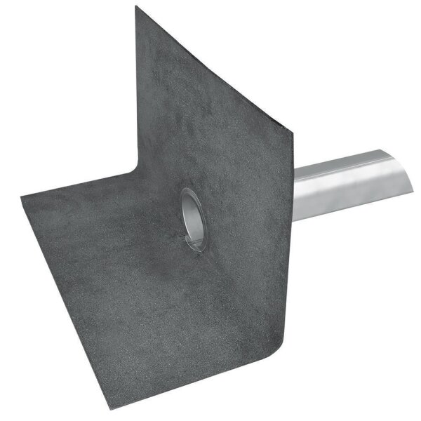 Altvater Wasserspeier Bitumen 90° abgewinkelte Klebefläche Länge 800mm 80mm Rohr Edelstahl