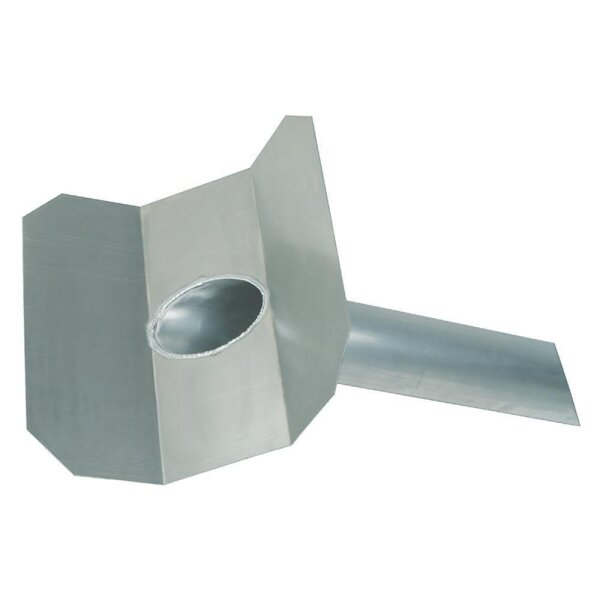 Altvater Wasserspeier 45° abgewinkelte Klebefläche Länge 800mm 90mm Rohr Edelstahl