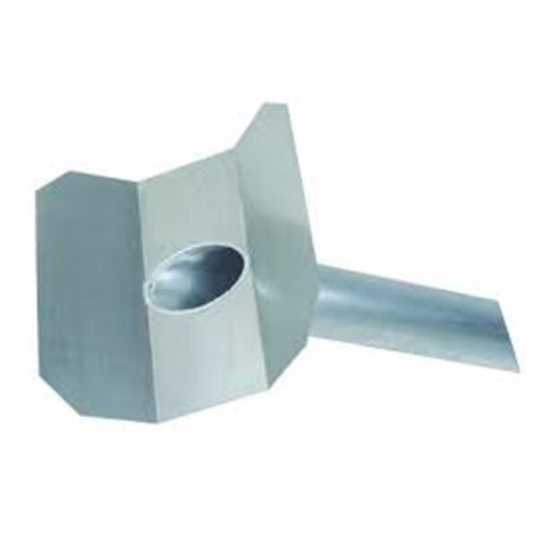 Altvater Wasserspeier 45° abgewinkelte Klebefläche Länge 600mm 60mm Rohr Edelstahl