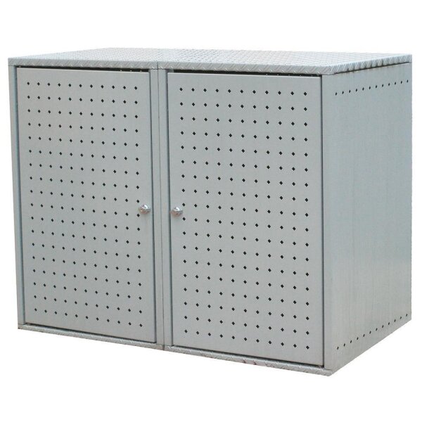 Altvater Doppelmüllbox 240L Zylinderschloss RAL7016