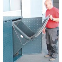 Altvater Doppelmüllbox 120L Knopfverriegelung RAL9007