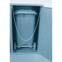 Altvater Einzelmüllbox 240L Knopfverriegelung RAL7016 Tür rechts