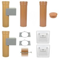 Wäscheabwurfschacht-Komplettset mit 2 Kippmulden