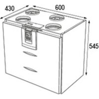 Vallox VP 270-MV-E Links Enthalpie Wohnraumlüftungsgerät