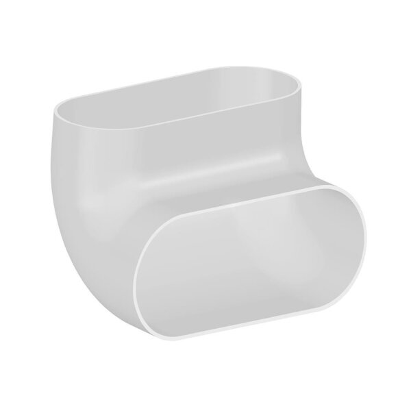 Fränkische profi-air Ovalkanal Bogen 90° vertikal 163 x 68 mm