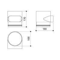 Fränkische profi-air T-Stück 163 x 68 mm DN 160